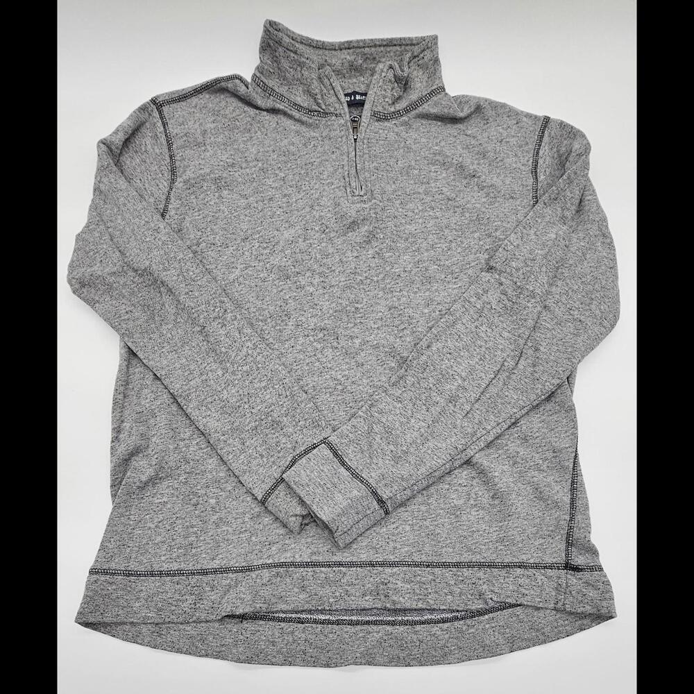 Women's Lightweight 1/4 Zip Pullover Shirt Sz Large Heathered Gray